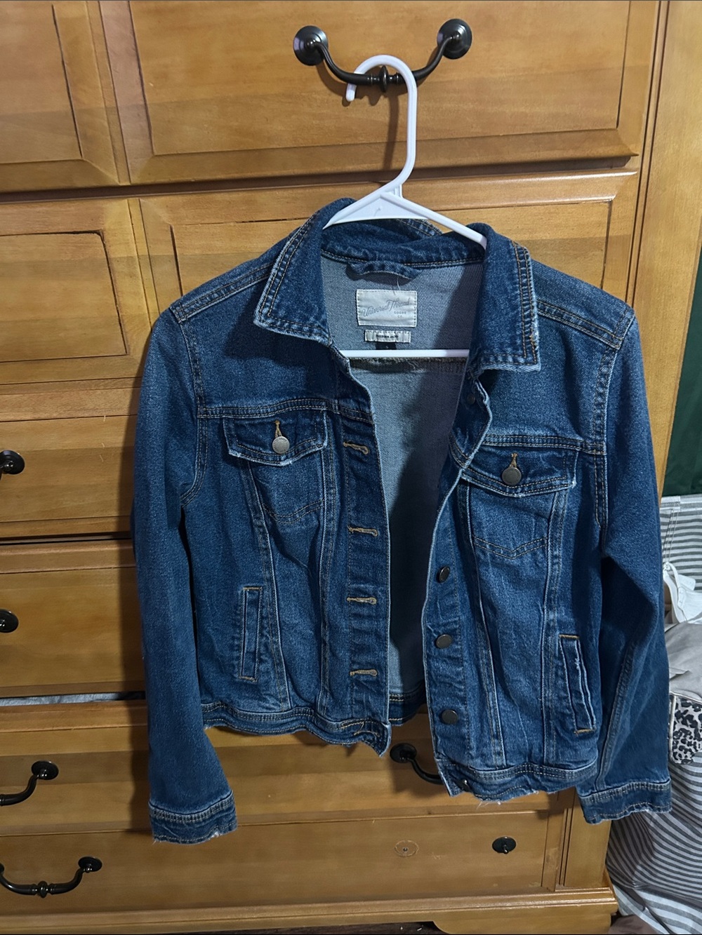 Universal Thread Dark Blue Denim Jacket for Women